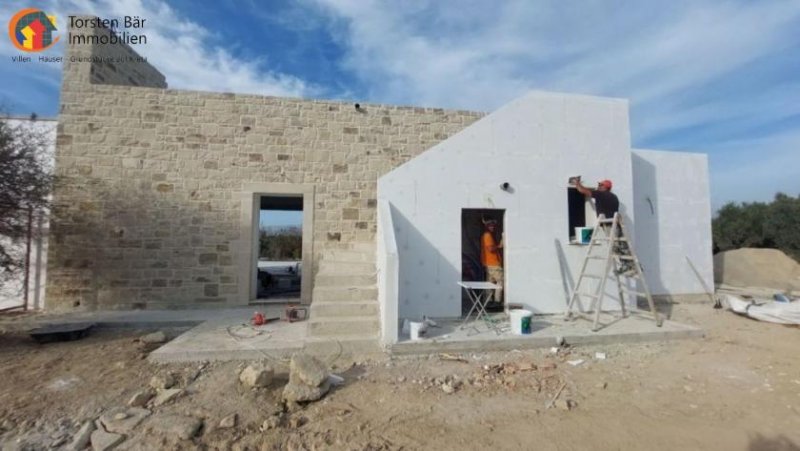 Kamilari Neues Kreta, Kamilari neue freistehende ebenerdige Villa im Bau zu verkaufenObjekt Haus kaufen